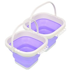 데일리쿠 日常美術水桶 2入, 方形紫色
