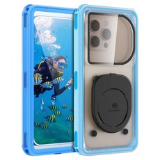 zeroskin Moorancha 2.0 全機種相容手機防水殼, 藍色, 1個