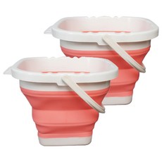 데일리쿠 日常美術水桶 2入, 方形粉紅色