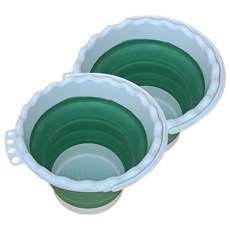 데일리쿠 日常美術水桶 2入, 圓形綠色