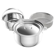 THANKFUL 膳夫 鋼好鍋系列 湯鍋組, 1組, 不銹鋼色, 24cm湯鍋 + 20cm湯鍋 + 鍋蓋