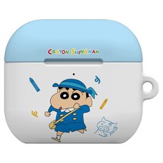 코쿼드 짱구는 못말려 포인트 패턴 에어팟 4세대 하드케이스, 크레용 짱구, 1개