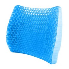 涼爽透氣蜂巢冷凝膠坐墊 大腰靠, 藍色