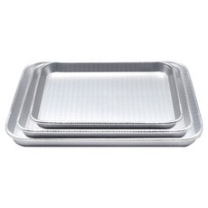 Casabeni 鋁製長方形壓花托盤3件組, 銀色, 1套