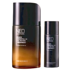 THE FACE SHOP 菲詩小舖 NEO 經典男士 黑色 精華 80 多效合一修護精華 110ml + 53ml, 1組, 163ml