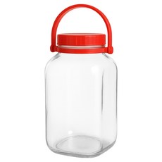 Balunfini 附把手玻璃水果釀酒浸泡酒方瓶, 1個, 5L