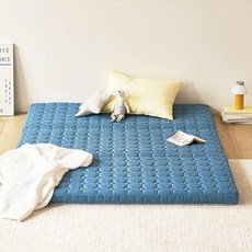 이룸홈 탄탄한 3단 접이식 토퍼 매트리스, 누빔 블루, 7cm