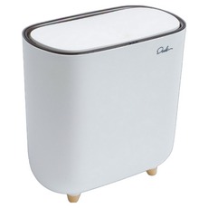 彈蓋式窄身垃圾桶, 白色