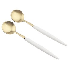 Bogen Allemande 金色餐具茶匙, 2個, 白色