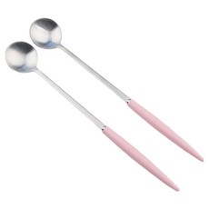 Bogen Allemande 緞面餐具長湯匙, 2個, 粉紅色