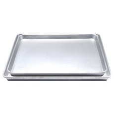 Casabeni 鋁製長方形壓花托盤2件組, 銀色, 1套