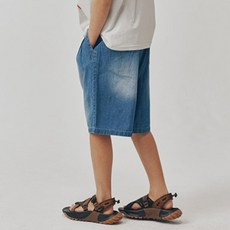 韓國 BLUETAIL 男童款牛仔百慕達褲 AZB7PT01BU
