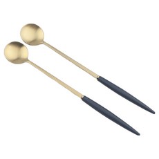 Vogen Allemande 金色餐具長湯匙, 2個, 藍色