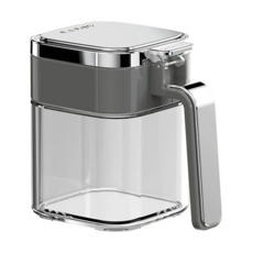 couselect 方圓玻璃調味罐 11.4 x 7.8 x 11cm 灰色, 1個