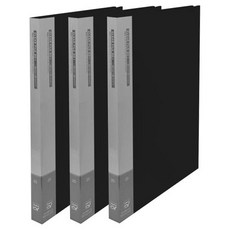 Alpha mall 事務文件夾 A3 20頁, 黑色, 3本
