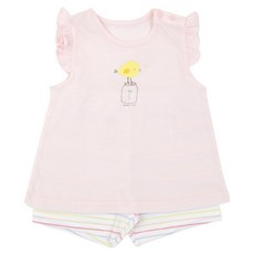 오가닉맘 유아용 레니 민소내의 상의 + 하의 세트 MHMP1B02