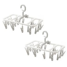 小麥購物 多夾曬衣架 C399 20夾 630g 2個, 顏色隨機