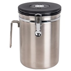 YAMUJIN Bium不鏽鋼密封手提廚餘桶, 銀色, 1個
