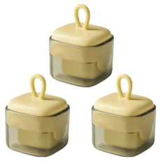 小麥購物 方糖水洗黏毛器 附貼紙 G888 奶油黃 56g, 3個