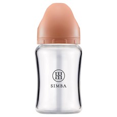 Simba 小獅王辛巴 蘊蜜質金玻璃寬口防脹氣奶瓶, 覓粉, 180ml, 1個
