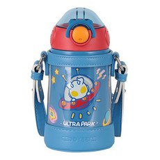 BEDDYBEAR 杯具熊 316不鏽鋼鴨嘴吸管保溫杯, UPARK的•賽羅飛船, 380ml, 1個