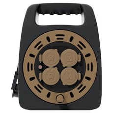 러그 LED 캡형 베이직 코드릴 4구 LB-CL20MDB, 1개, 다크브라운, 20m