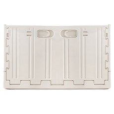 手提側開式折疊收納箱, 1個, 象牙白