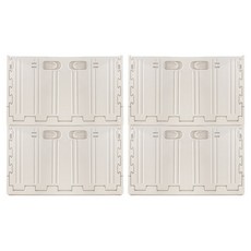 캐리컨테이너 오픈도어 폴딩박스, 아이보리, 4개