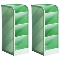 글로어스 수납 펜꽂이, 그린 와이드, 2개