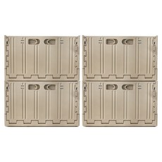 캐리컨테이너 오픈도어 폴딩박스, 브라운, 4개