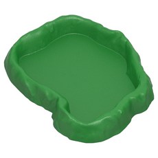 雷蒙克里夫 仿石 蜥蜴 小型動物 餵食碗 大, 綠色, 1個