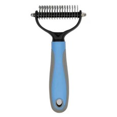 喵汪森林 寵物梳子雙面開結梳 大號(17 x 9cm), 藍色, 1個