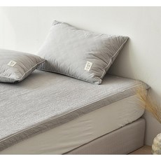 이룸홈 프리미엄 순면 양모 줄누비 스프레드 패드, 그레이