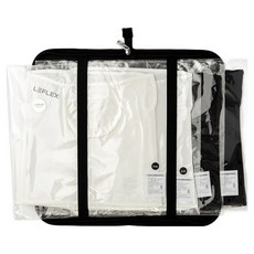 LEFLEX 圓形網眼防紫外線口罩 + 收納袋組合, 1套, 白色2 + 黑色2