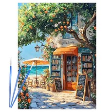 Epics 療癒心靈油畫風景畫框 30 x 40 cm + 畫筆套組, 1套, 寧靜書店