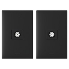 Legrand 羅格朗 Apella 黑色 簡約有線電視模組 2路 8dB 78 x 120 mm, 2個