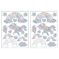 알로데 썬캐쳐 창문 스티커 2p, 2 꿈