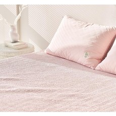 이룸홈 프리미엄 순면 양모 줄누비 스프레드 패드, 핑크