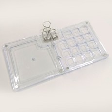 퀀텀 휴대용 팔레트 드로잉 스케치 노트 미니 + 휴대용 아크릴 팔레트 미니 + 클립 세트, 1세트, 15칸