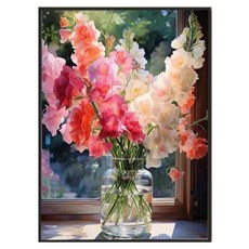 비엠디자인 예쁜 보석십자수 70 x 100 cm, 꽃병 F타입 풀 스톤, 1개