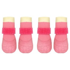 PASTEL PET 寵物彩色防水襪鞋, 粉紅色, 4個