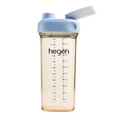 hegen 金色奇蹟PPSU多功能方圓型寬口水瓶 2.0, 330ml, 1個, 沁藍