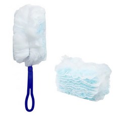 일회용 먼지 떨이개 손잡이 + 리필 헤드 10p 세트, 화이트, 1세트