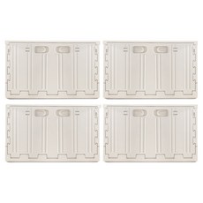 캐리컨테이너 오픈도어 폴딩박스 + 전용 뚜껑 세트, 아이보리, 4개