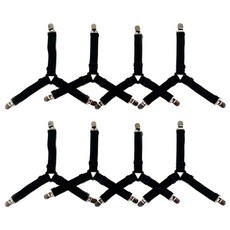 床單不亂跑 可調節固定夾 8個, 黑色