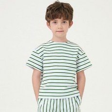 빈 남아용 스트라이프 마린넥 티셔츠 BZ27TS07GN