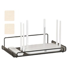 Home of flowers 繁花之家 鐵製壁掛置物架 附無痕掛鉤 2個, 黑色, 1層