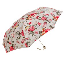 PASOTTI 女士用 玫瑰與鬱金香 皮革三折手動雨傘 WG1569P
