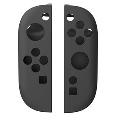 SPACE SHIELD Nintendo Switch 2 Joy-Con 相容 基本色矽膠搖桿帽 左 右套組, 1套, 單一商品, 黑色