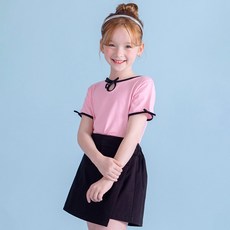 ILoveJ 女童Cynthia蝴蝶結滾邊短袖T恤